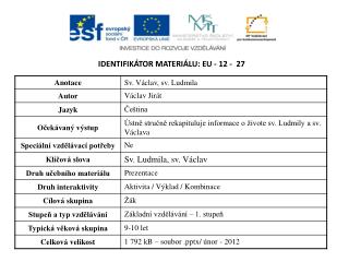Identifikátor materiálu: EU - 12 - 27