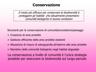 Conservazione