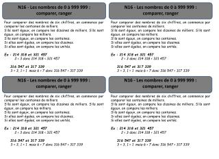 N16 - Les nombres de 0 à 999 999 : comparer, ranger