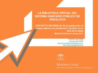 LA BIBLIOTECA VIRTUAL DEL SISTEMA SANITARIO PÚBLICO DE ANDALUCÍA