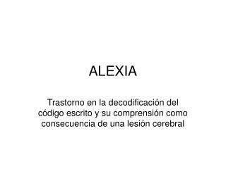 ALEXIA