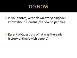 DO NOW