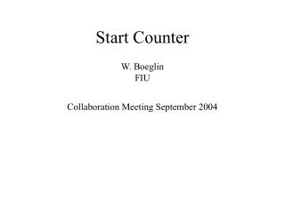 Start Counter