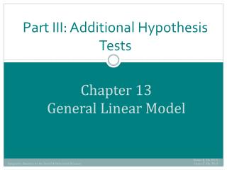 Chapter 13 General Linear Model