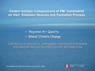 Carbon Isotopic Compositions of PM: Constraints on their Emission Sources and Formation Process
