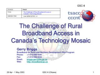 The Challenge of Rural Broadband Access in Canada’s Technology Mosaic