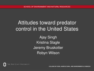 Attitudes toward predator control in the United States