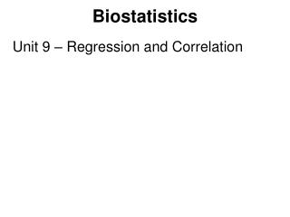 Biostatistics