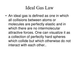 Ideal Gas Law