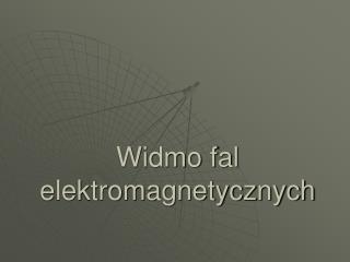 Widmo fal elektromagnetycznych