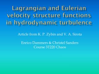 Lagrangian and Eulerian velocity structure functions in hydrodynamic turbulence