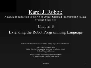 Chapter 3 Extending the Robot Programming Language