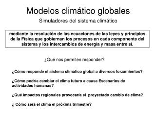Modelos climático globales