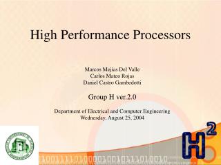 High Performance Processors