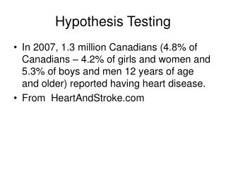 Hypothesis Testing