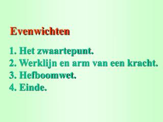 Evenwichten