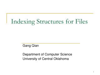 Indexing Structures for Files