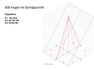 908 Kegel mit Schrägschnitt