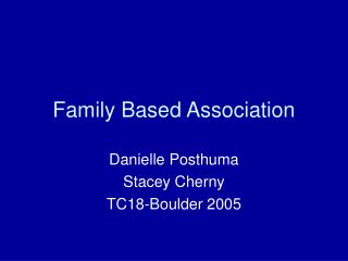 Family Based Association