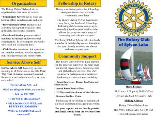 The Rotary Club of Sylvan Lake