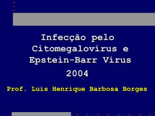 Infecção pelo Citomegalovírus e Epstein-Barr Vírus 2004