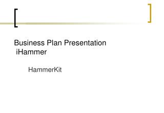 Business Plan Presentation iHammer