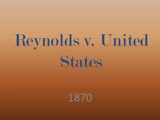 Reynolds v. United States