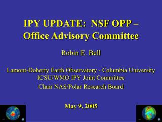 IPY UPDATE: NSF OPP – Office Advisory Committee