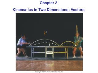 Chapter 3 Kinematics in Two Dimensions; Vectors
