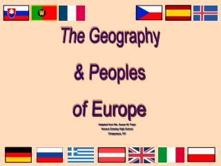 The Geography &amp; Peoples of Europe