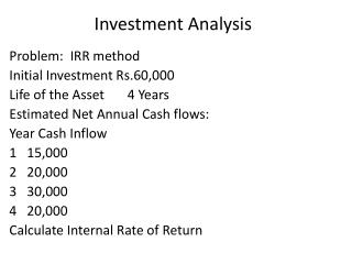 Investment Analysis