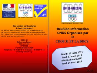 Réunion information CNDS Organisée par le