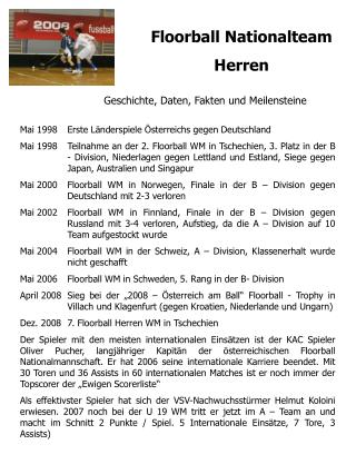 Floorball Nationalteam Herren