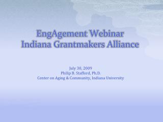 EngAgement Webinar Indiana Grantmakers Alliance