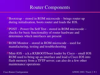 Router Components