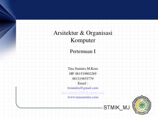 Arsitektur &amp; Organisasi Komputer