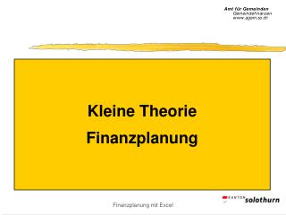 Kleine Theorie Finanzplanung