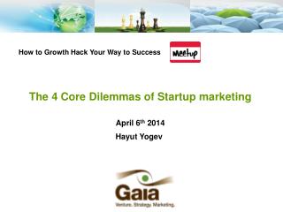 The 4 Core Dilemmas of Startup marketing