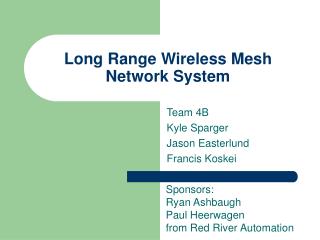 Long Range Wireless Mesh Network System