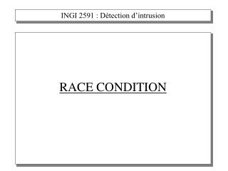 INGI 2591 : Détection d’intrusion