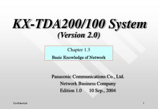 KX-TDA200/100 System (Version 2.0)