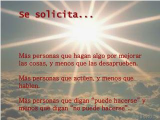 Se solicita...