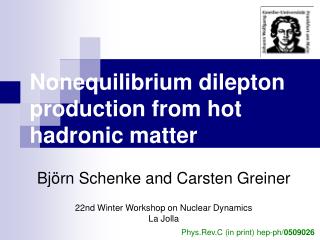 Nonequilibrium dilepton production from hot hadronic matter