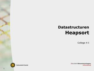 Datastructuren Heapsort