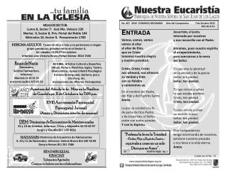 No . 407 XXVII DOMINGO ORDINARIO Mes del Compromiso 7 de Octubre 2012