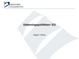 Utdanningspolitikken i EU