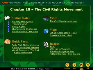 Chapter 18 – The Civil Rights Movement