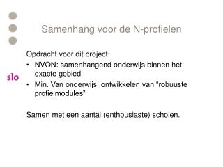 Samenhang voor de N-profielen