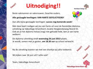 Uitnodiging!!