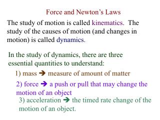 Force and Newton’s Laws